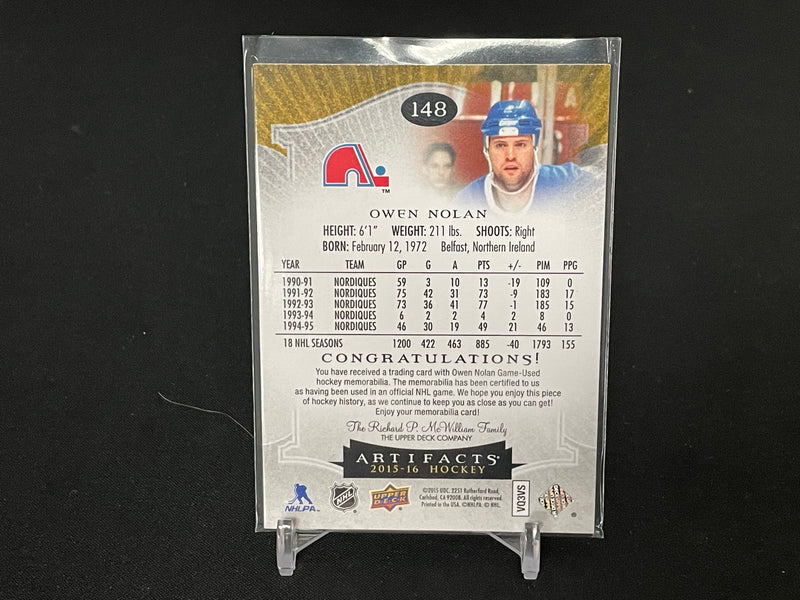2015 UPPER DECK ARTIFACTS - O. NOLAN - #148 - #'D/99 - DUAL RELIC