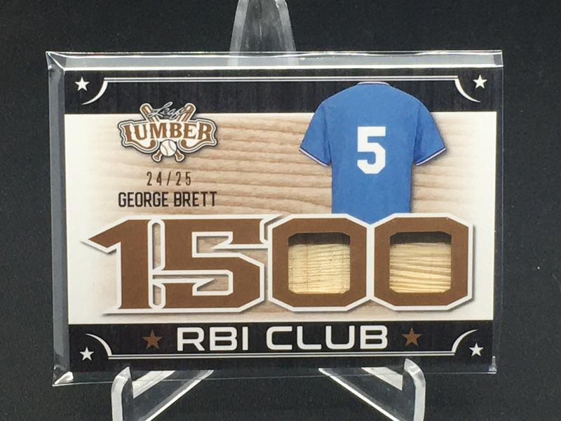 2021 LEAF LUMBER - RBI CLUB - G. BRETT - #RBI-17 - BAT RELIC - #'D/25