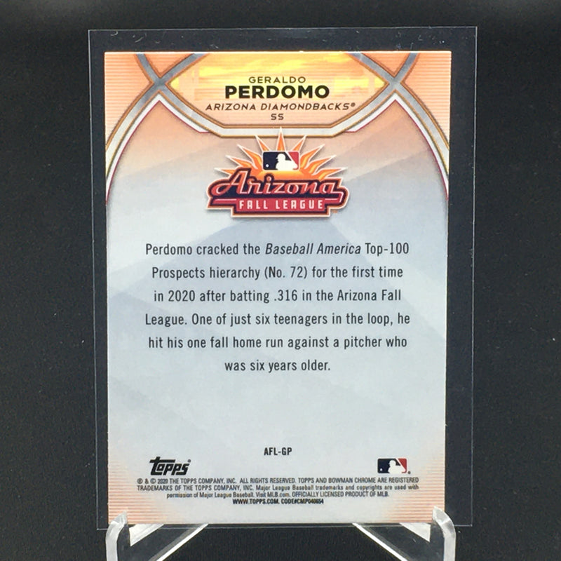 2020 TOPPS BOWMAN CHROME - ARIZONA FALL LEAGUE - G. PERDOMO -