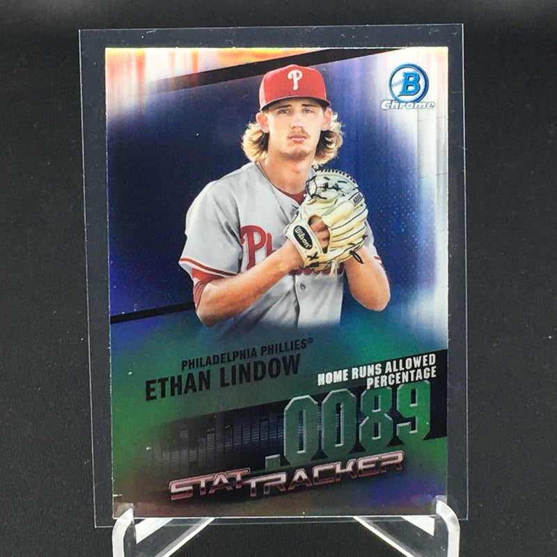 2020 TOPPS BOWMAN CHROME - STAT TRACKER - E. LINDOW -