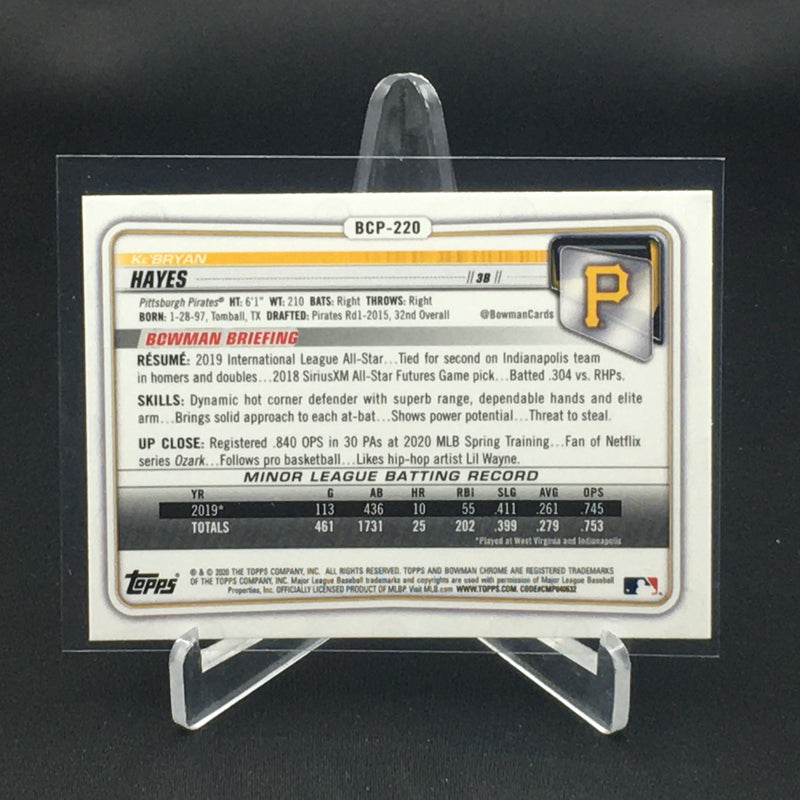 2020 TOPPS BOWMAN CHROME - K. HAYES -