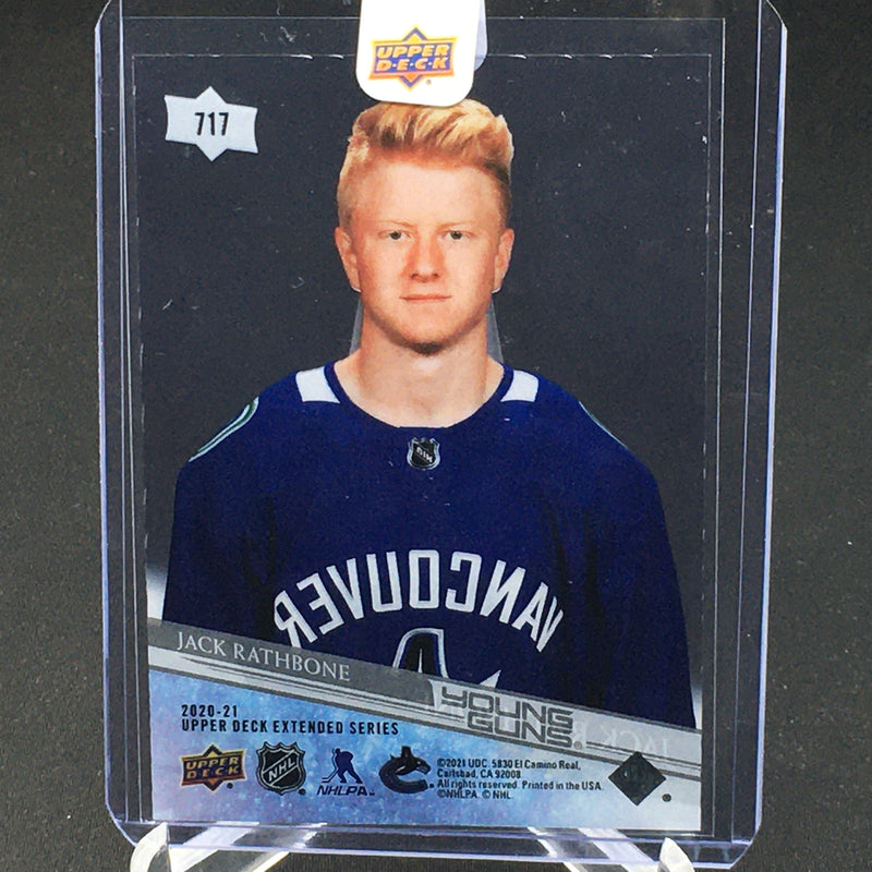 2020 UPPER DECK EXTENDED SERIES - CLEAR CUT - YOUNG GUNS - J. RATHBONE -