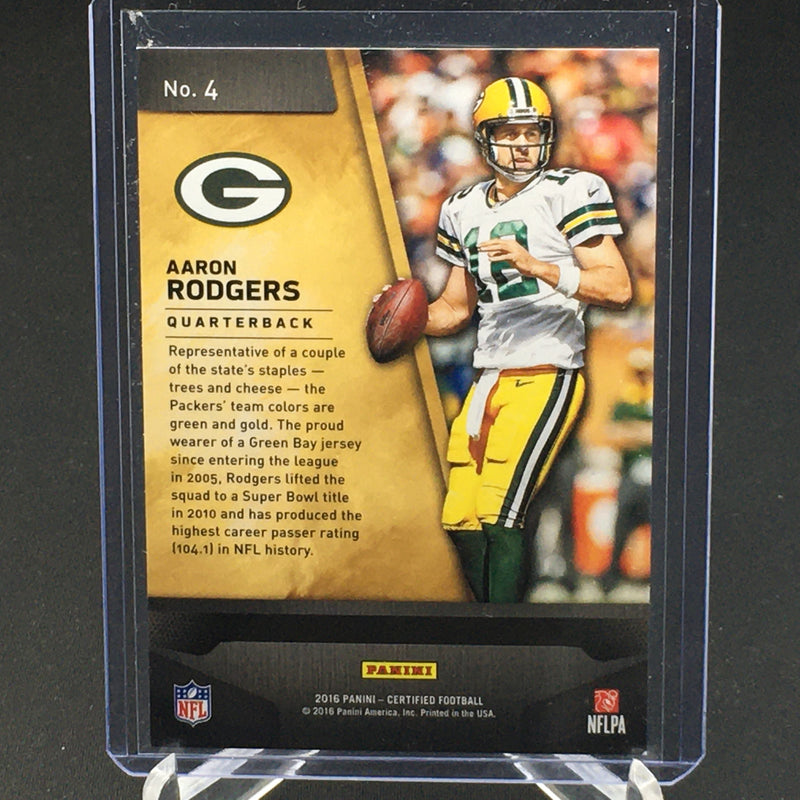 2016 PANINI CERTIFIED - GOLD TEAM - A. RODGERS -