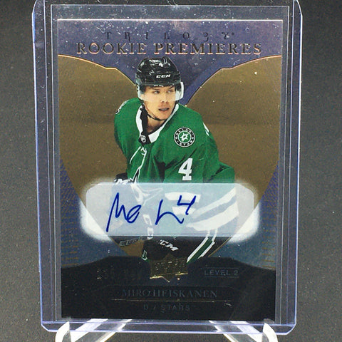 2018 UPPER DECK TRILOGY - ROOKIE PREMIERES - M. HEISKANEN - #103 - #'D/249 - AUTOGRAPH - RC