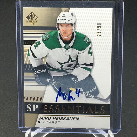 2019 UPPER DECK SP AUTHENTIC - SP ESSENTIALS - M. HEISKANEN - #SPE-MH - #'D/99 - AUTOGRAPH