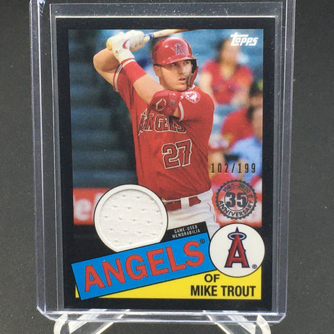 2020 TOPPS - 35TH ANNIVERSARY - BLACK - M. TROUT - #85TR-MT - #'D/199 - RELIC