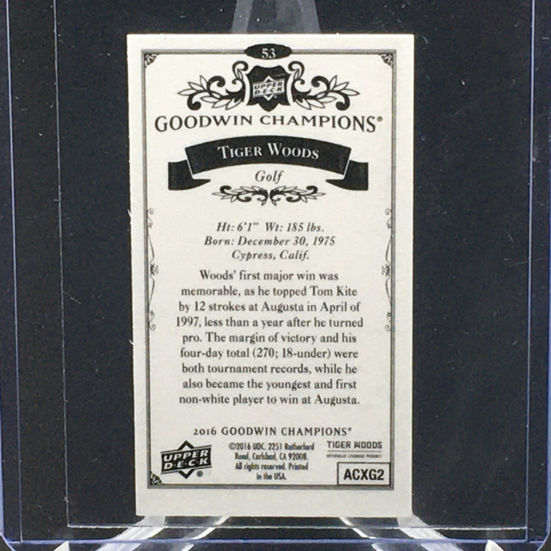 2016 UPPER DECK GOODWIN CHAMPIONS - MINI - T. WOODS -