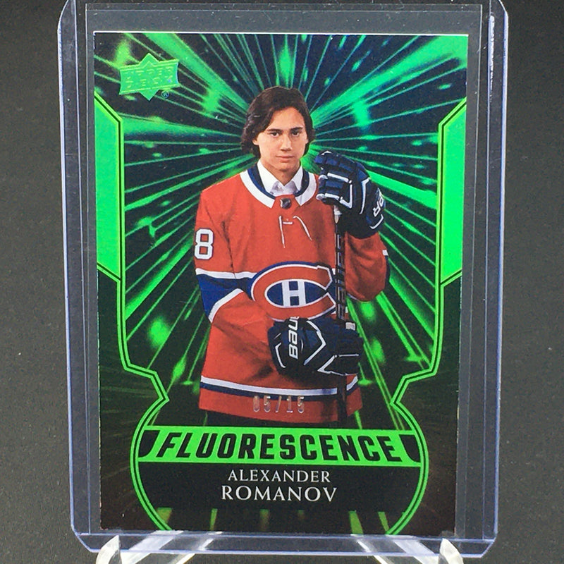 2020 UPPER DECK SERIES TWO - GREEN - FLUORESCENCE - A. ROMANOV - #F-AR - #'D/15
