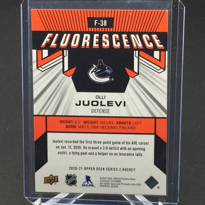 2020 UPPER DECK SERIES TWO - RED FLUEROESCENCE - O. JUOLEVI -