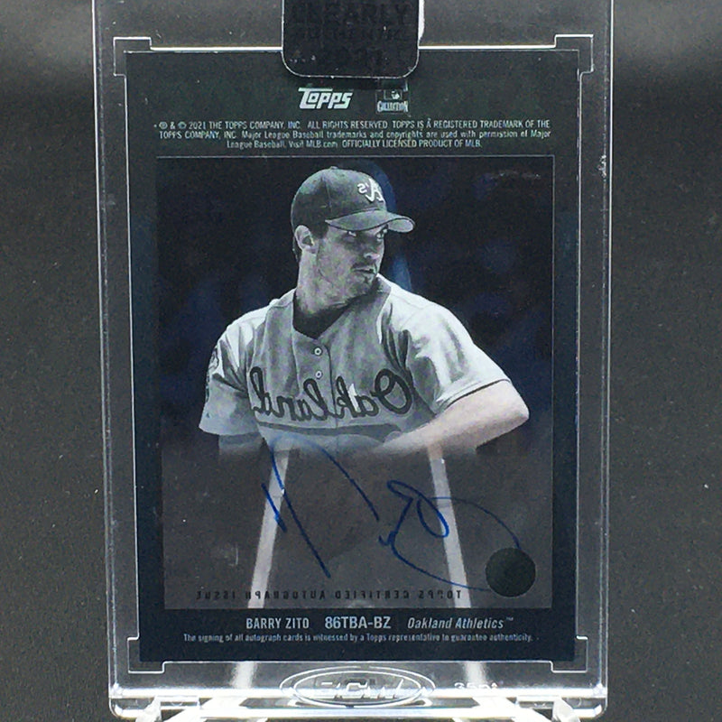 2021 TOPPS CLEARLY AUTHENTIC - BLUE - B. ZITO - #86TBA-BZ - #'D/25 - AUTOGRAPH