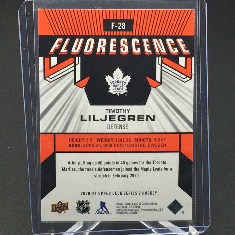 2020 UPPER DECK SERIES TWO - RED FLUORESCENCE - T. LILJEGREN -