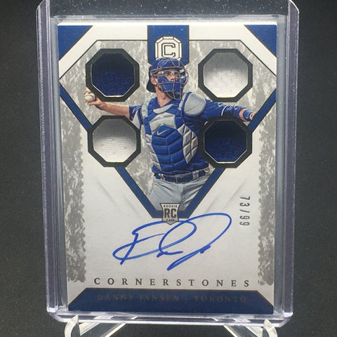 2019 PANINI CORNERSTONES - D. JANSEN - #5 - #'D/99 - QUAD JERSEY - AUTOGRAPH - RC