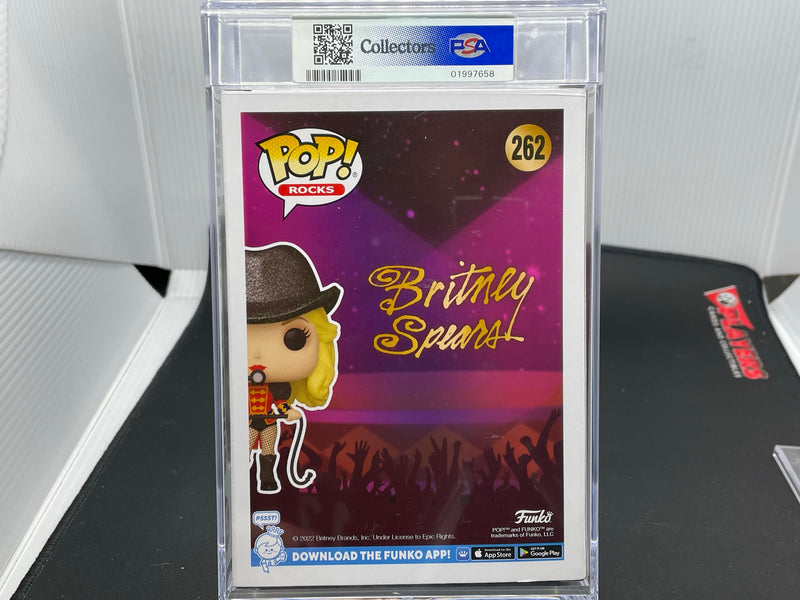 GRADED FUNKO - ROCKS 262 - BRITNEY SPEARS - WITH HAT CHASE - PSA 8.5