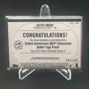 2019 TOPPS SERIES TWO - COMMEMORATIVE GOLDEN ANNIVERSARY - J. SMOAK - #GAP-JSM - #'D/150 - SILHOUETTED BATTER LOGO PATCH - RC