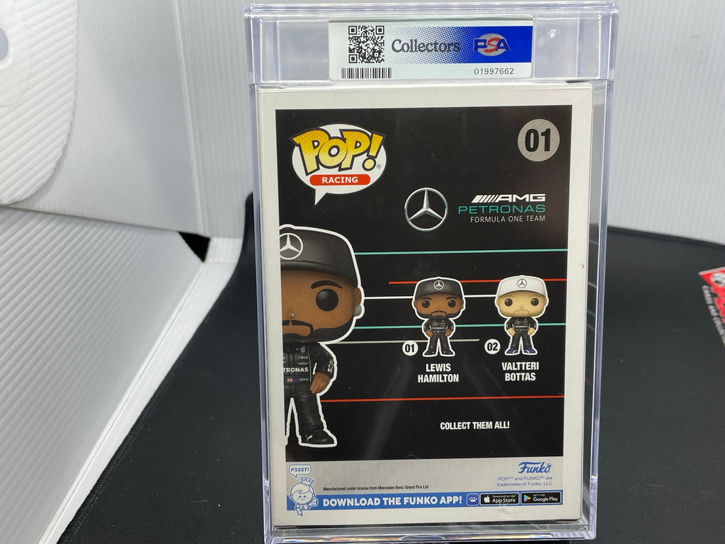 Funko POP! 2022 Lewis Hamilton F1 Racing #01 PSA Graded 9 MINT Encapsulated