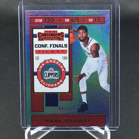 2019 PANINI CONTENDERS - CONF. FINALS TICKET - P. GEORGE - #88 - #'D/125