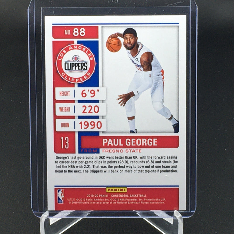 2019 PANINI CONTENDERS - CONF. FINALS TICKET - P. GEORGE - #88 - #'D/125