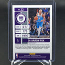 2019 PANINI CONTENDERS - PLAYOFF TICKET - D. FOX - #22 - #'D/199