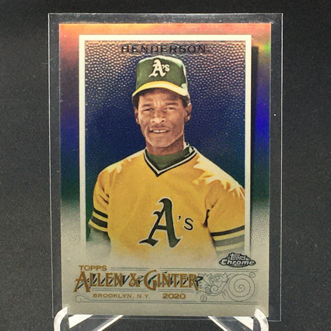 2020 TOPPS CHROME ALLEN AND GINTER - SILVER REFRACTOR - R. HENDERSON - #35