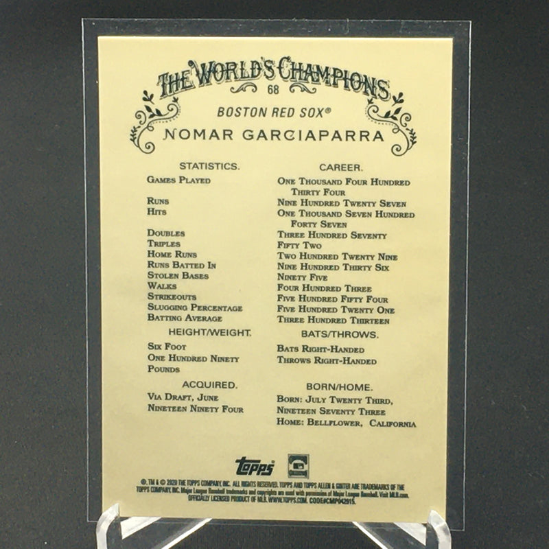 2020 TOPPS CHROME ALLEN AND GINTER - SILVER REFRACTOR - N. GARCIA -