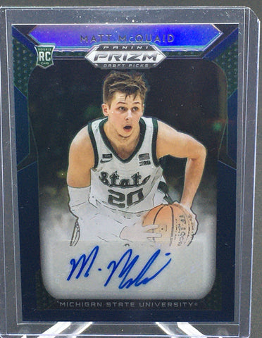 2019 PANINI PRIZM DRAFT PICKS - M. MCQUAID - #116 - AUTOGRAPH - BLUE PRIZM - RC