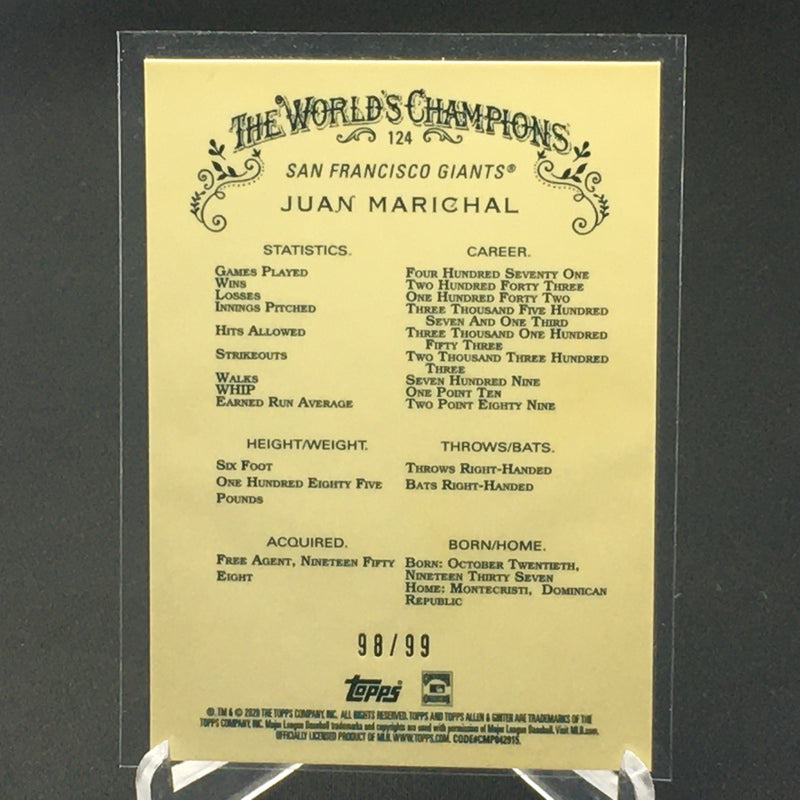 2020 TOPPS CHROME ALLEN AND GINTER - GREEN REFRACTOR - M. PIAZZA - #123 - #'D/99