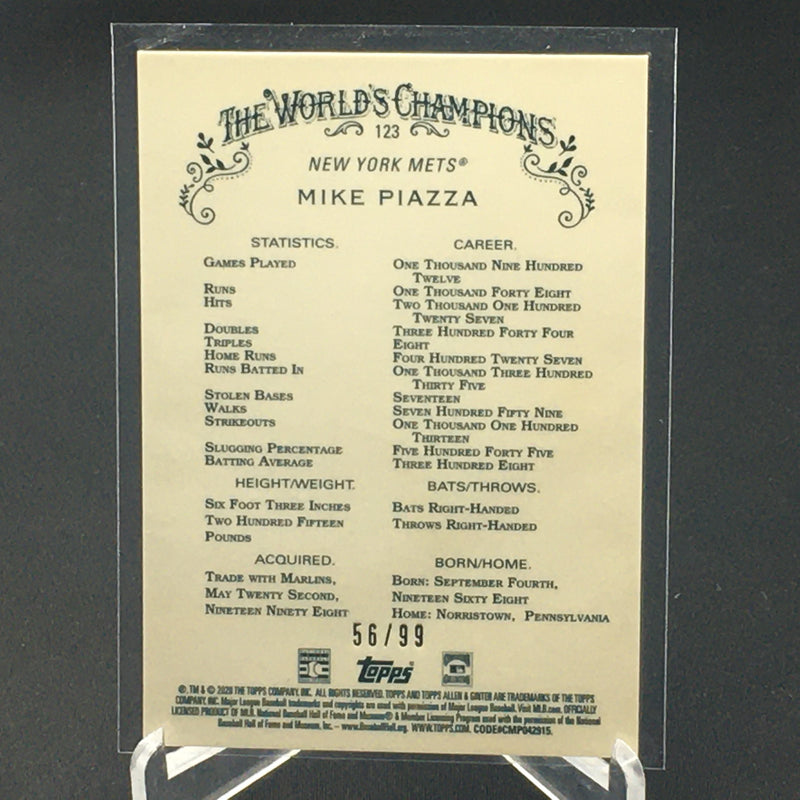 2020 TOPPS CHROME ALLEN AND GINTER - GREEN REFRACTOR - J. MARICHAL - #124 - #'D/99