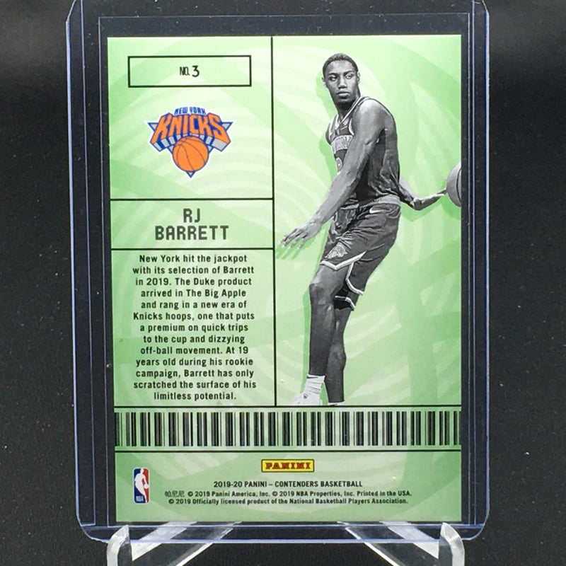 2019 PANINI CONTENDERS - LOTTERY TICKET - R.J. BARRETT -