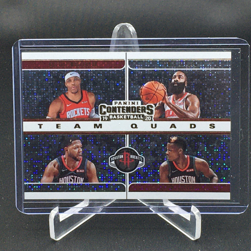 2019 PANINI CONTENDERS - TEAM QUADS - R. WESTBROOK/ J. HARDEN/ E. GORDON/ C. CAPELA -