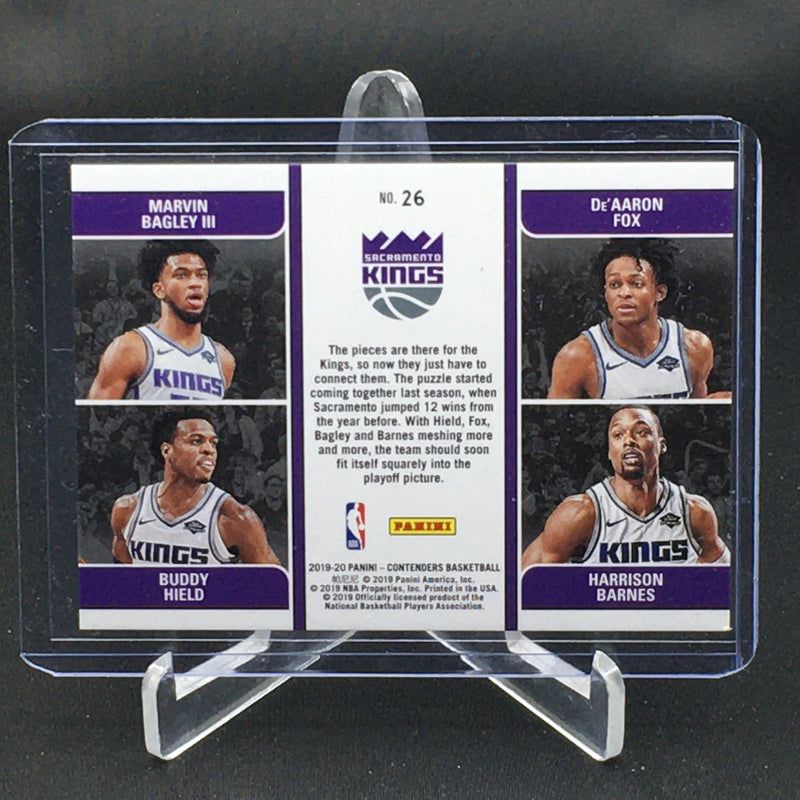 2019 PANINI CONTENDERS - TEAM QUADS - M. BAGLEY III/ D. FOX/ B. HIELD/ H. BARNES -