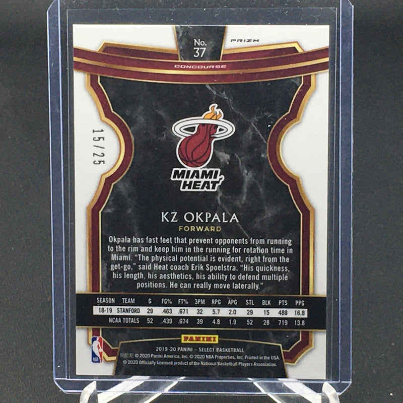 2019 PANINI SELECT - CONCOURSE - TYE DYE PRIZM - K. OKPALA - #37 - #'D/25 - RC