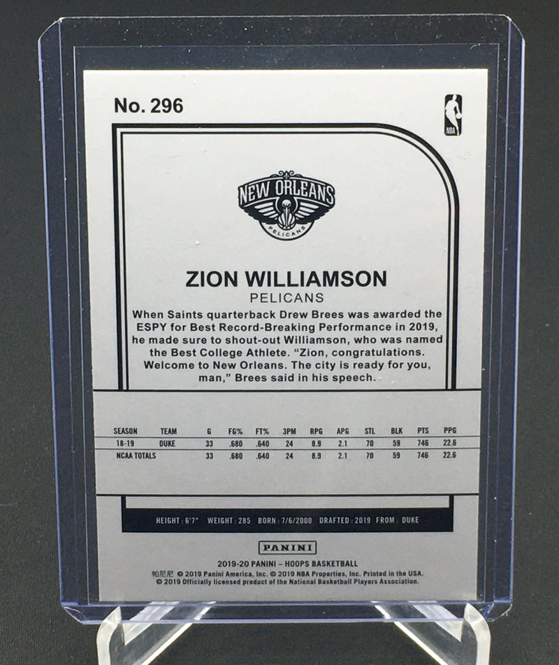 2019 PANINI HOOPS - TRIBUTE - Z. WILLIAMSON -