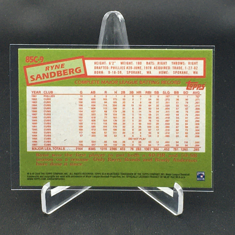 2020 TOPPS SILVER PACK - 35TH ANNIVERSARY - R. SANDBERG -