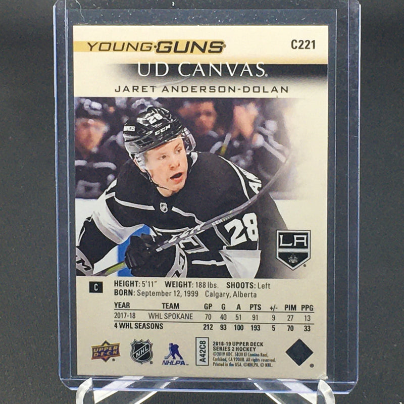2018 UPPER DECK SERIES TWO - UD CANVAS - YOUNG GUNS - J. ANDERSON-DOLAN -