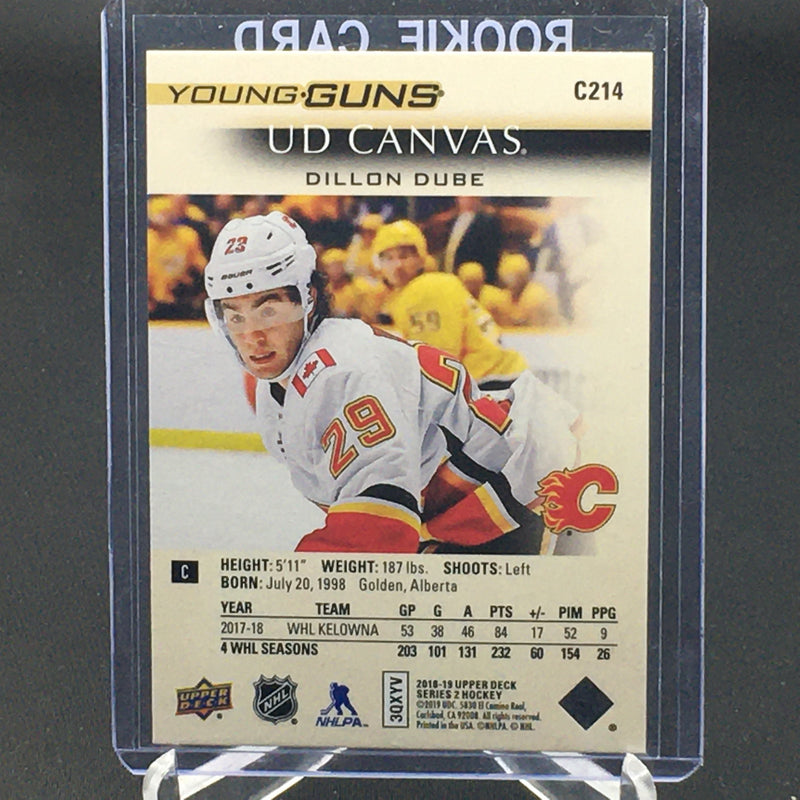 2018 UPPER DECK SERIES TWO - UD CANVAS - YOUNG GUNS - D. DUBE -