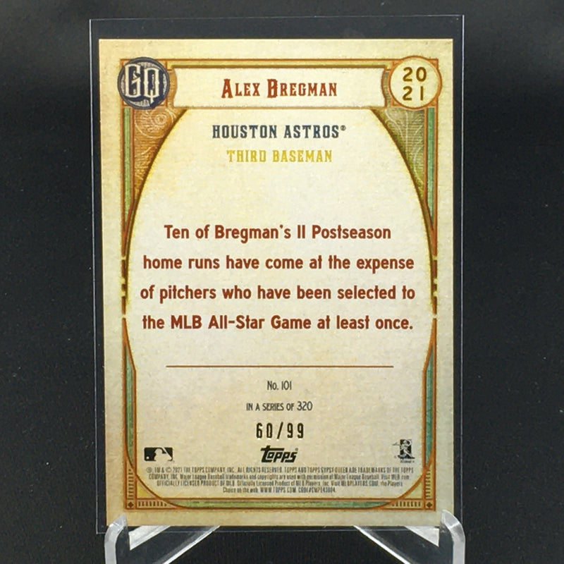 2021 TOPPS GYPSY QUEEN - BLUE REFRACTOR - A. BREGMAN - #101 - #'D/99