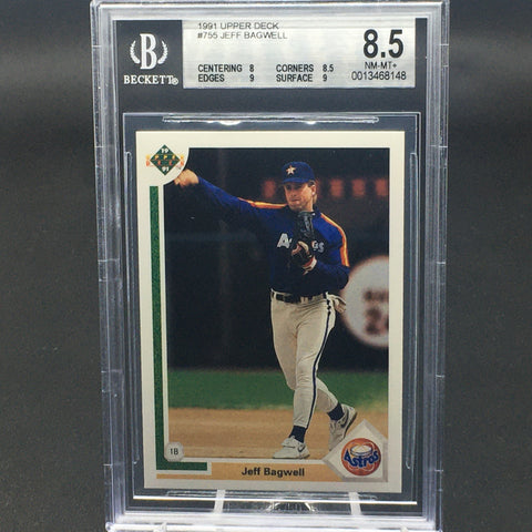 1991 UPPER DECK - J. BAGWELL - #755 - BGS 8.5 - RC
