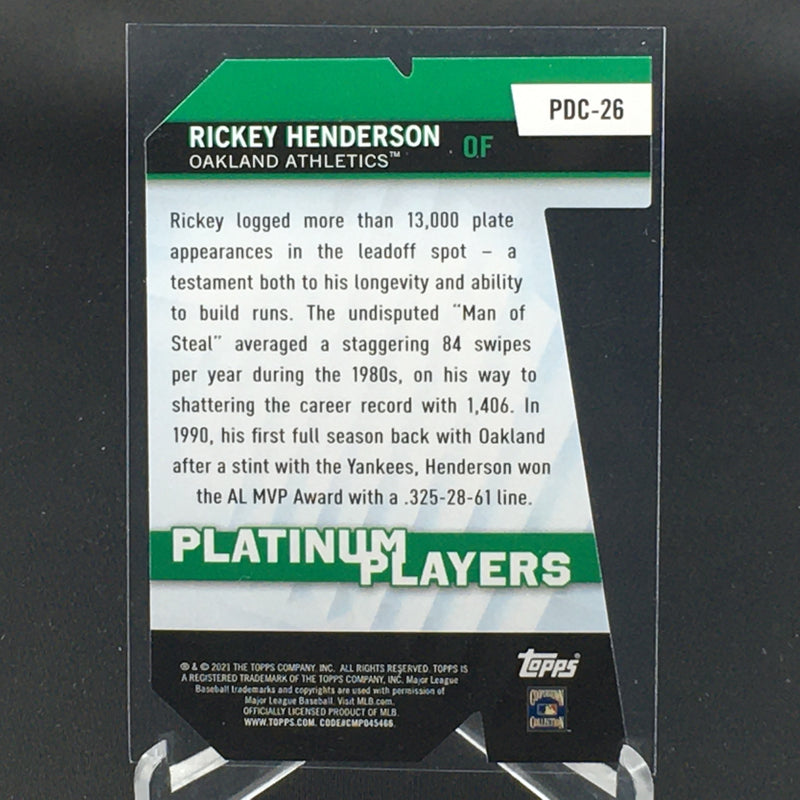 2021 TOPPS - PLATINUM PLAYERS - R. HENDERSON -
