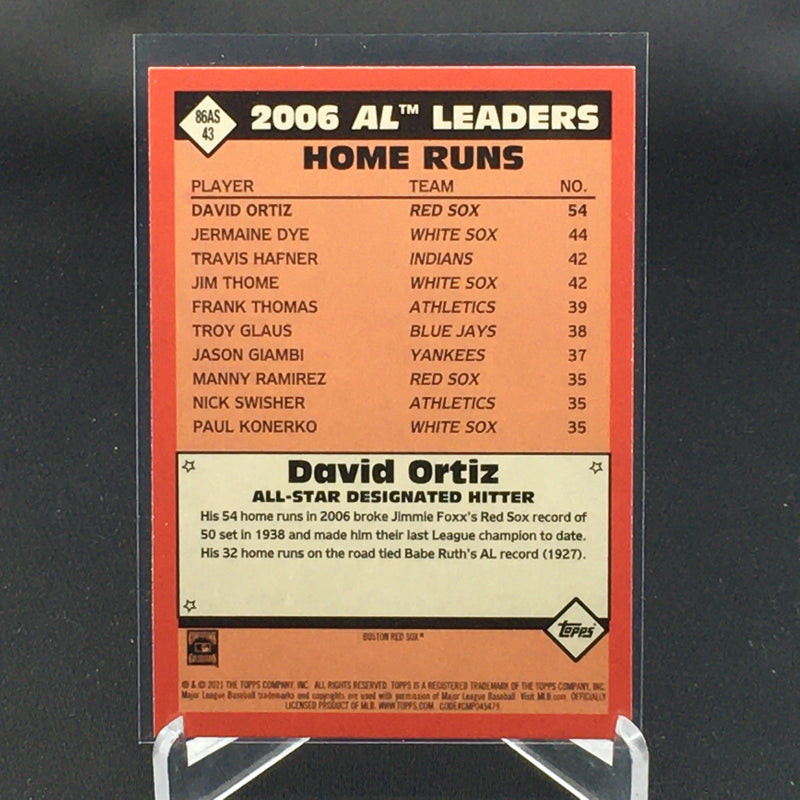 2021 TOPPS - 35TH ANNIVERSARY - ALL STAR - D. ORTIZ -