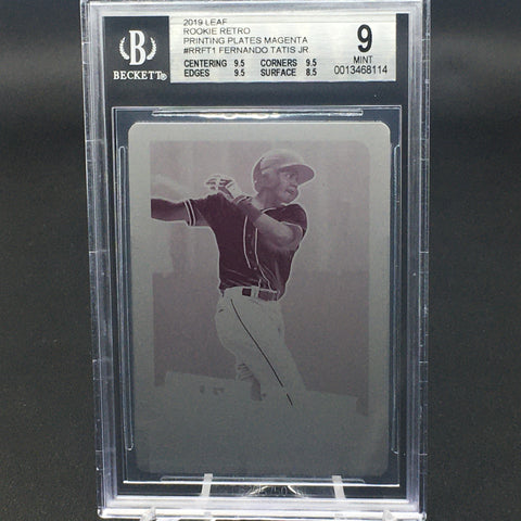 2019 LEAF - ROOKIE RETRO - PRINTING PLATES MAGENTA - F. TATIS JR. - #RRFT1 - 1/1 - BGS 9
