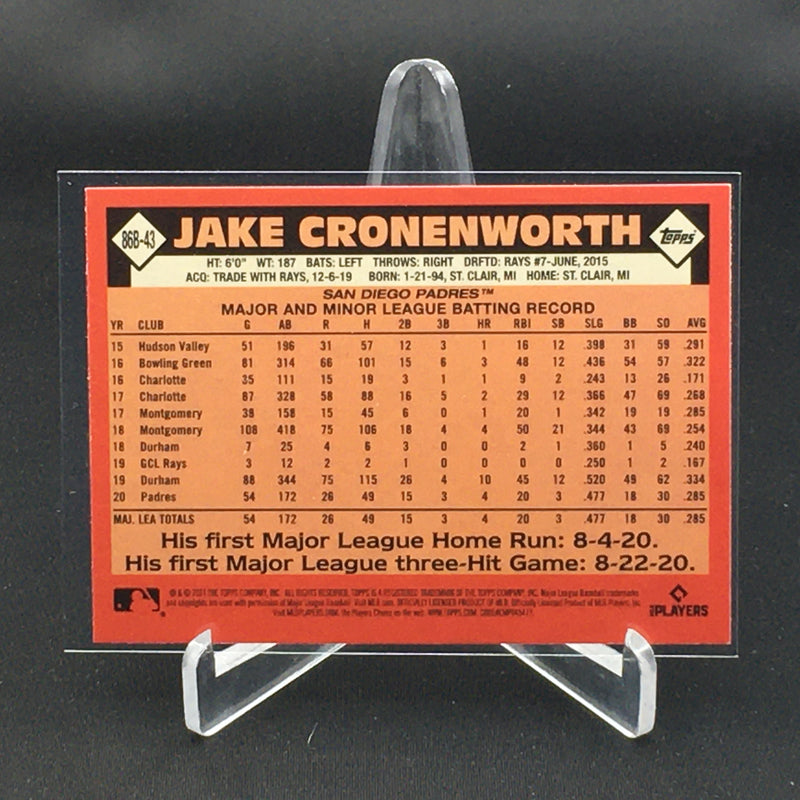 2021 TOPPS SERIES TWO - 35TH ANNIVERSARY - J. CRONENWORTH -