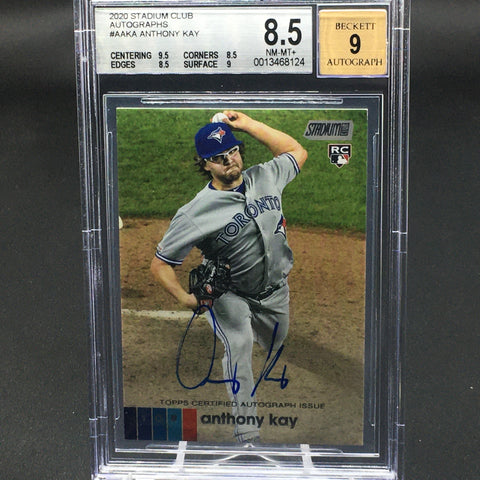2020 STADIUM CLUB - A. KAY - #AAKA - BGS 8.5 - AUTOGRAPH BGS 9 - RC