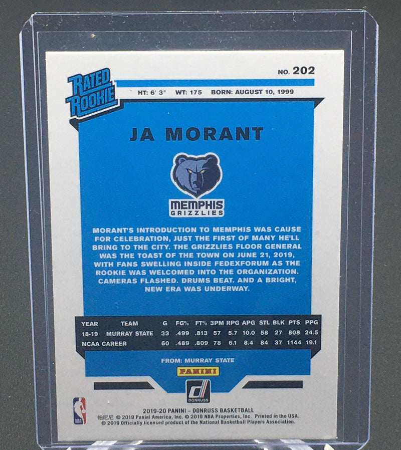 2019 PANINI DONRUSS - RATED ROOKIE - J. MORANT -