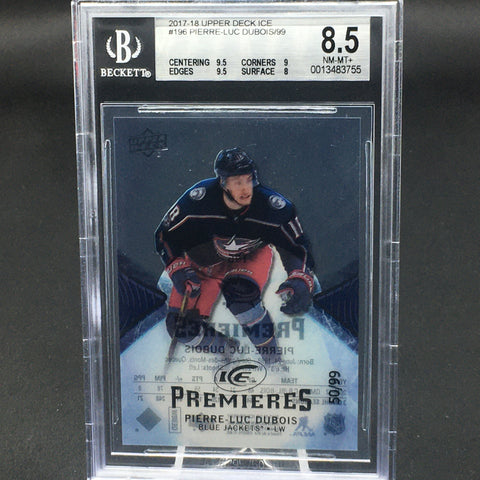 2017 UPPER DECK ICE - PREMIERES - P. DUBOIS - #196 - #'D/99 - BGS 8.5 - RC