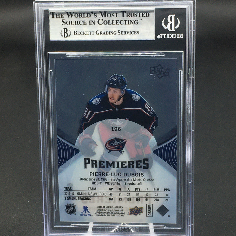 2017 UPPER DECK ICE - PREMIERES - P. DUBOIS - #196 - #'D/99 - BGS 8.5 - RC