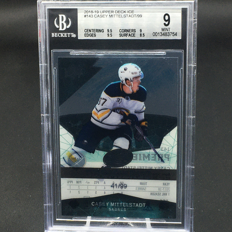 2018 UPPER DECK ICE - PREMIERES - C. MITTELSTADT - #143 - #'D/99 - BGS 9 - RC