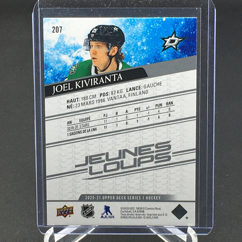 2020 UPPER DECK SERIES ONE - FRENCH VARIANT - YOUNG GUNS - J. KIVIRANTA -