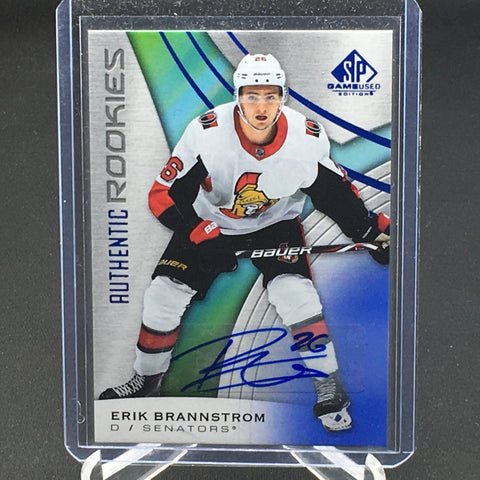 2019 UPPER DECK SP GAME USED - AUTHENTIC ROOKIES - E. BRANNSTROM - #117 - AUTOGRAPH - RC