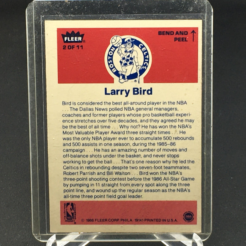 1986 FLEER STICKER - L. BIRD -