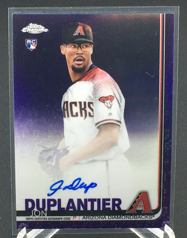 2019 TOPPS CHROME - J. DUPLANTIER - #RA-JD - #'D/250 - AUTOGRAPH - PURPLE REFRACTOR